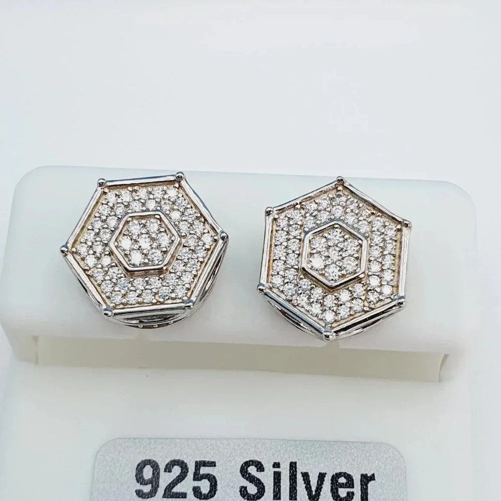 "925 Sterling Silver Cubic Zirconia Earrings,U19254840